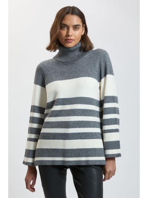 KAREN MILLEN Striped Split Hem Knit Jumper