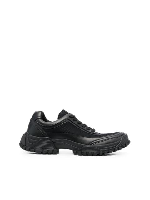 EMPORIO ARMANI leather low-top sneakers