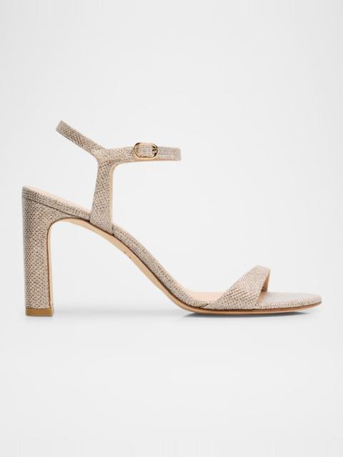 Stuart Weitzman Babette Metallic Ankle-Strap Sandals