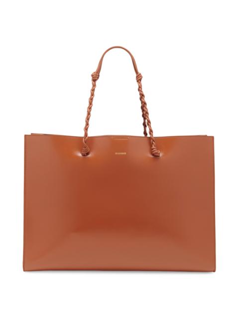 Jil Sander Women's Tangle Leather Shopping Tote Bag - Tan