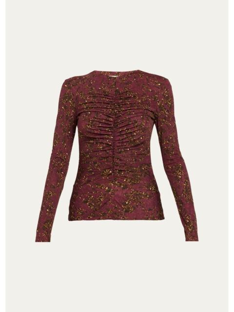ULLA JOHNSON Asha Floral Jersey Top