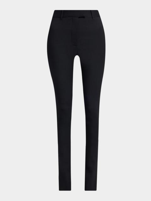 Alexander McQueen Lightweight Wool-Silk Flare Pants