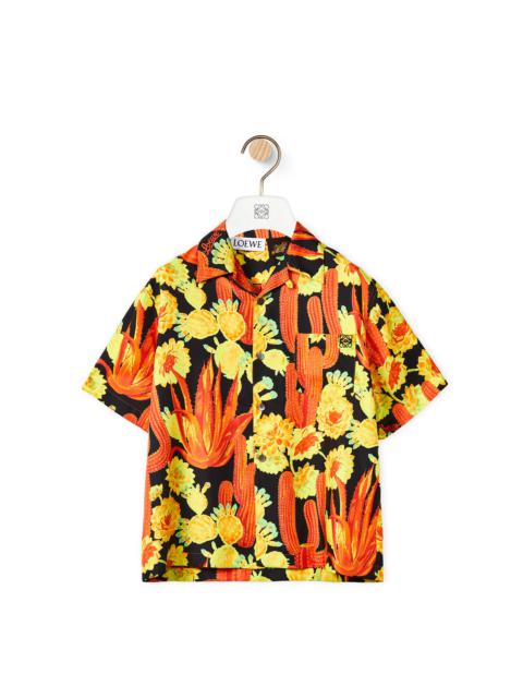 Loewe Cactus print bowling shirt in silk