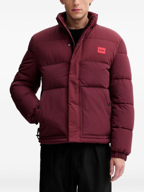 HUGO logo-patch puffer jacket