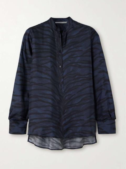 Stella McCartney Zebra-print silk-chiffon shirt