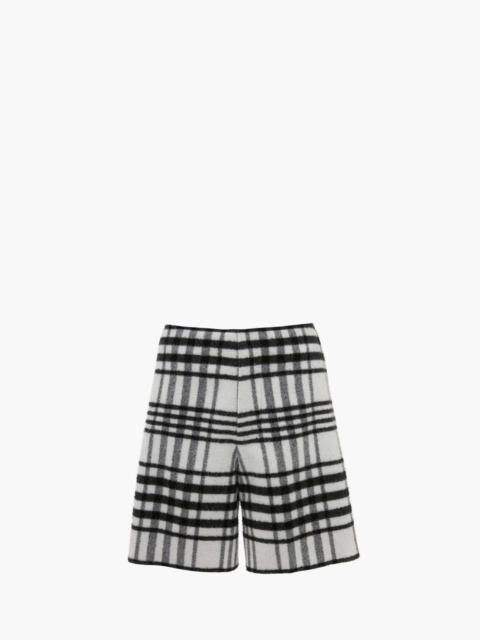 JW Anderson TARTAN CHECK WIDE LEG SHORTS