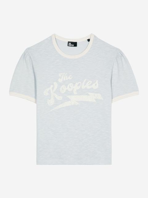 The Kooples T-SHIRT WITH LIGHT BLUE SCREEN PRINT