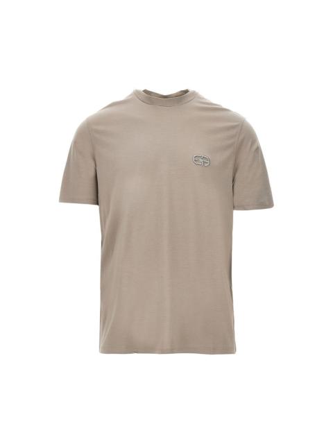 EMPORIO ARMANI LYOCELL-BLEND JERSEY T-SHIRT WITH EMBROIDERY