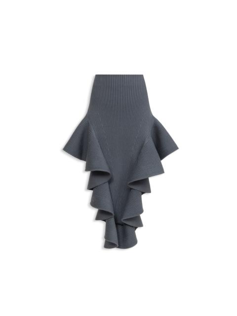 Alaïa RIBBED RUFFLE SKIRT