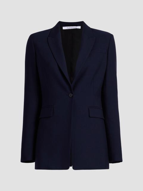 Another Tomorrow Women's Single Button Jacket - Navy