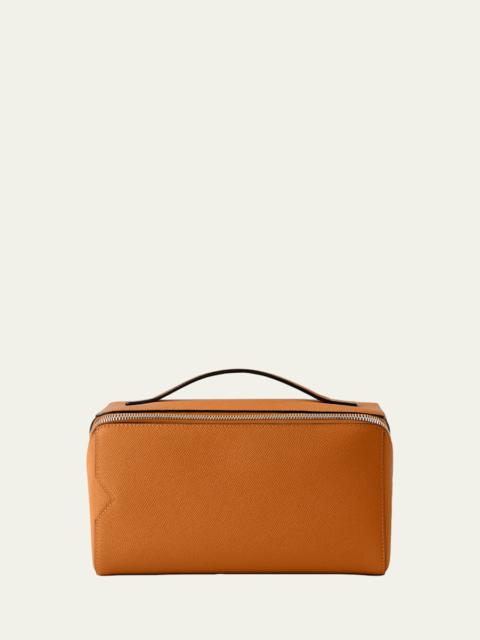 Valextra Men's V-Line Soft Leather Toiletry Bag