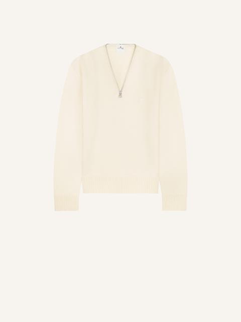 courrèges ZIPPED WOOL SWEATER