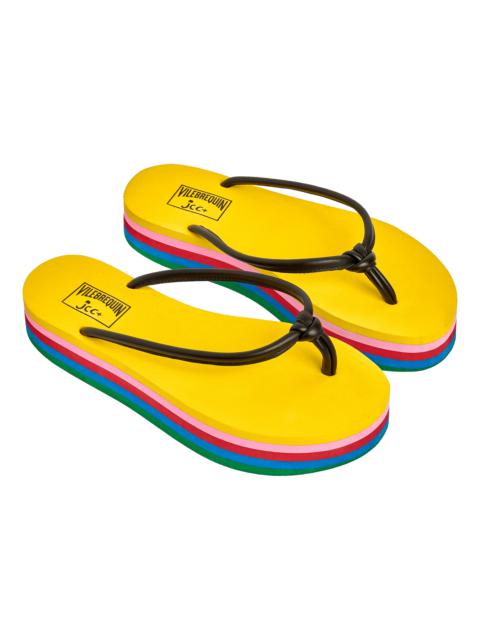 Vilebrequin Women multicolor plateform flipflop - Vilebrequin x JCC+ - Limited Edition