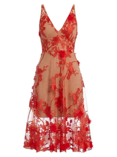 Dress The Population Women's Audrey Lace A-Line Dress - Poppy Tan