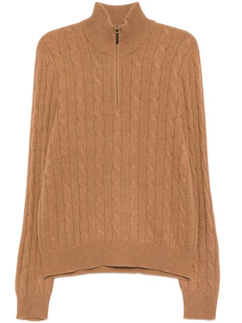 Polo Ralph Lauren cable-knit quarter-zip sweater