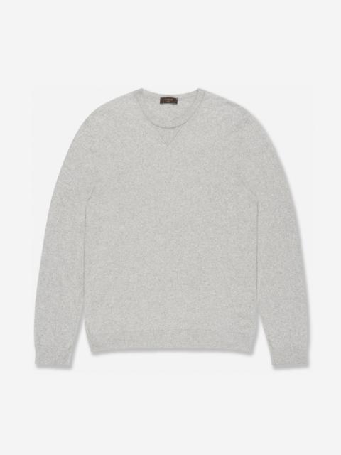 SLOWEAR Slim fit cotton bouclé crew-neck jumper
