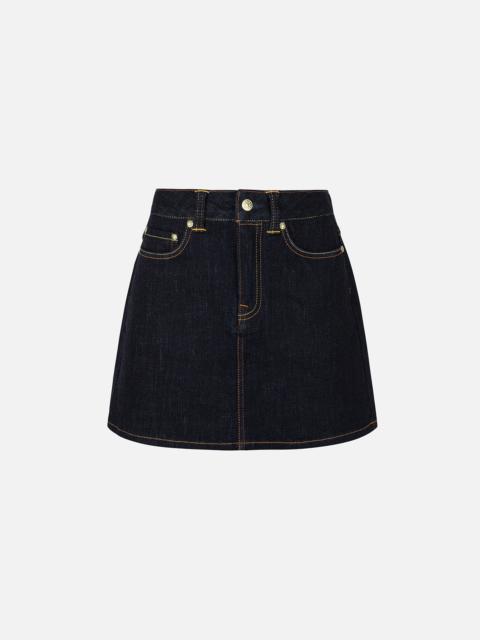 EVISU Seagull Embroidery Regular Fit Denim Skirt