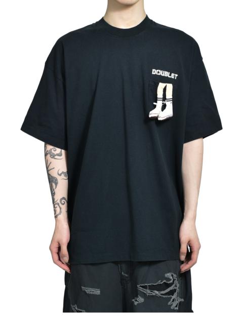 doublet JACK PARCELL ALLSTER EMBROIDERY T-SHIRT / BLK