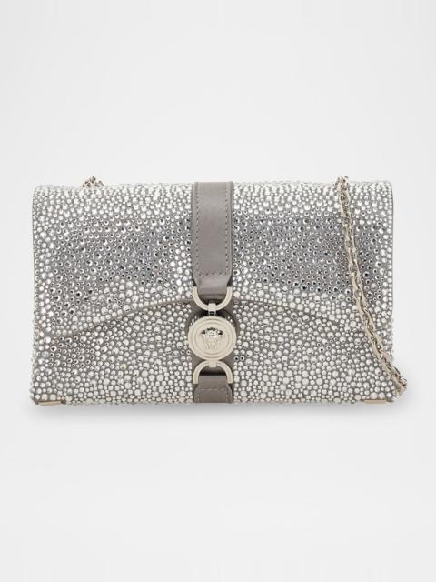 VERSACE Kleio Mini Crystal-Studded Shoulder Bag