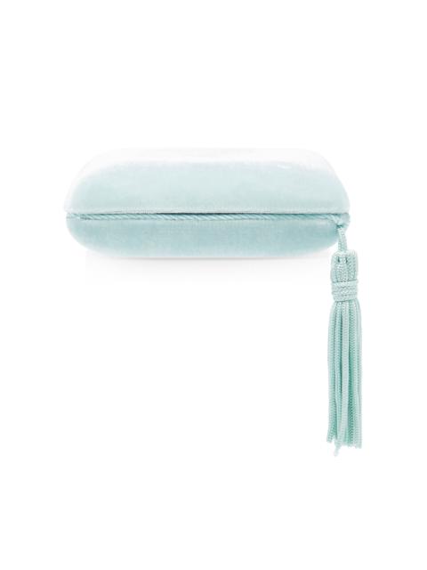 SOPHIE BILLE BRAHE Tasseled Velvet Jewelry Box blue