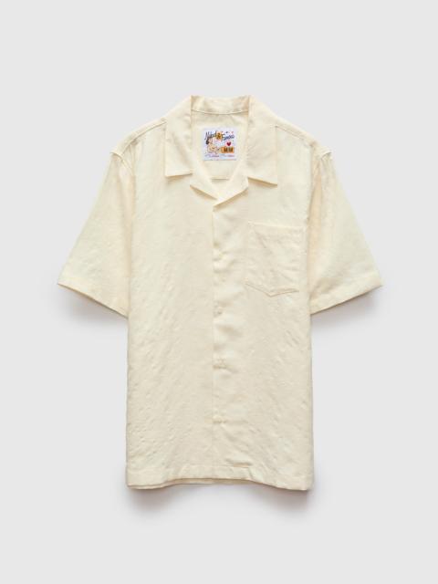 Naked & Famous "Jungle Jacquard" Aloha Shirt in White