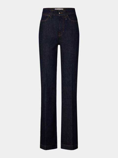 BOGNER Devin Flared fit jeans in Dark denim blue