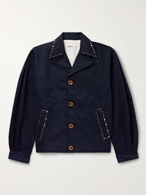 WALES BONNER Delaney Studded Cotton-Twill Jacket