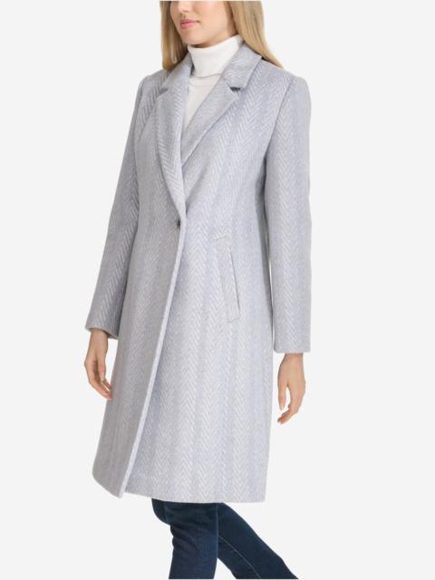 COLE HAAN Women's Patterned Asymmetric Coat