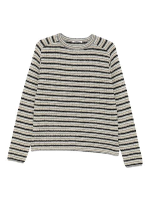 AURALEE stripe-pattern sweater