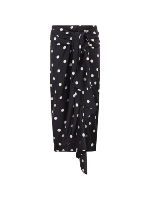 Sportmax polka-dot bow skirt