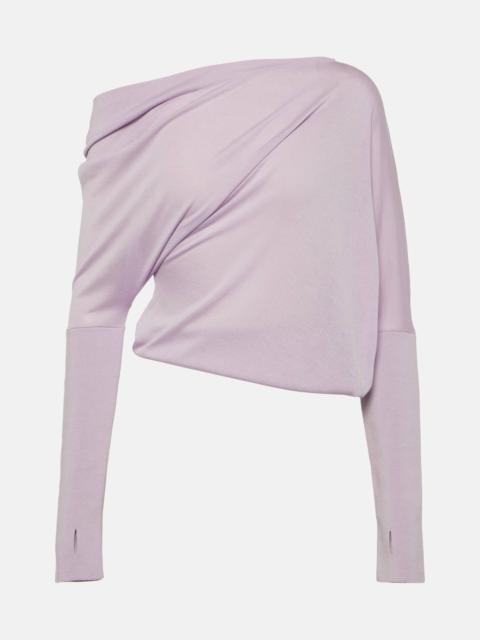 TOM FORD Off-shoulder cashmere and silk sweater