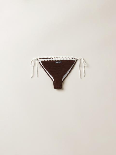 Miu Miu Cotton bikini panties with logo