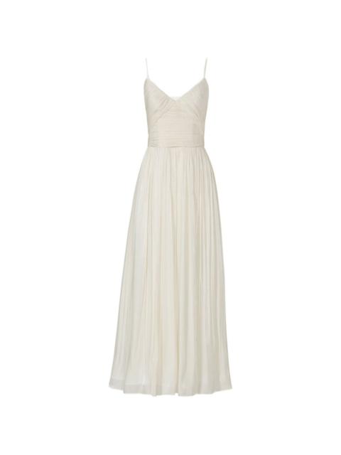 COSTARELLOS Fayla draped pleated maxi dress
