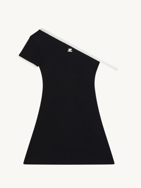 courrèges ASYMETRICAL CONTRAST DRESS