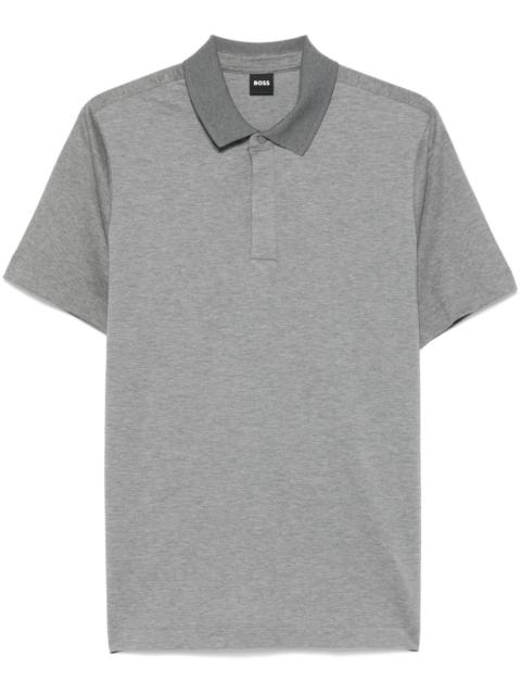 BOSS mélange-effect polo shirt