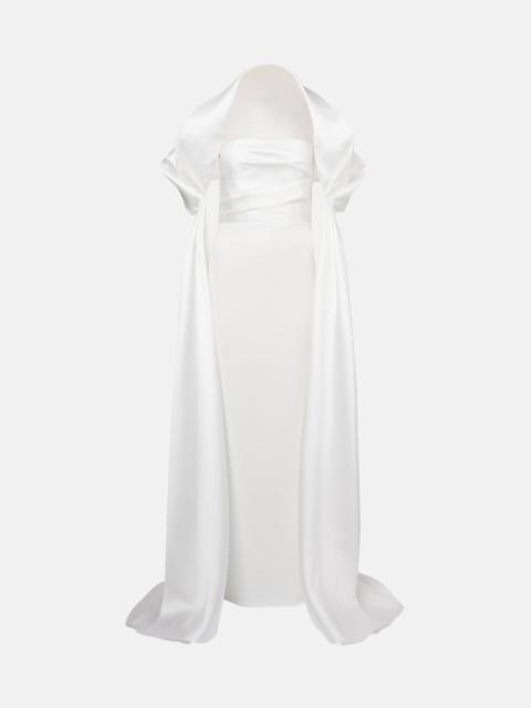 SOLACE LONDON Vera satin bustier gown