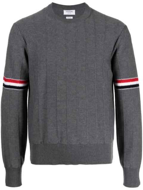 Thom Browne RWB-stripe long-sleeve jumper