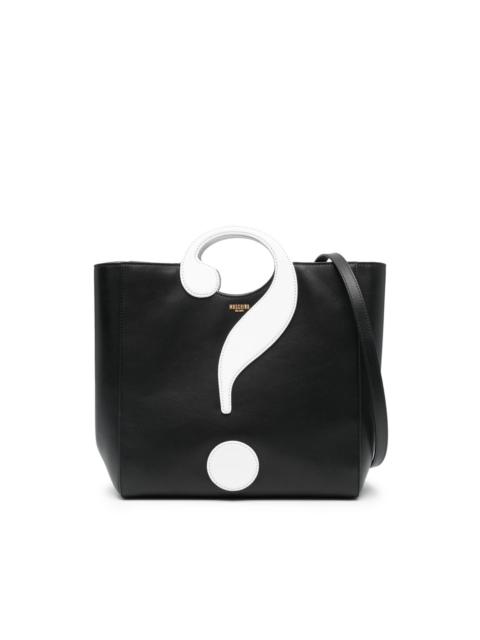 Moschino Question Mark leather tote bag