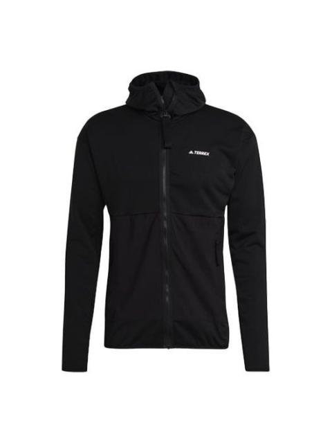 adidas Terrex Sports Solid Color Hooded Jacket Black GI7313