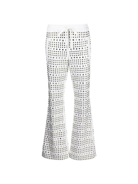 crystal-embellished flared trousers