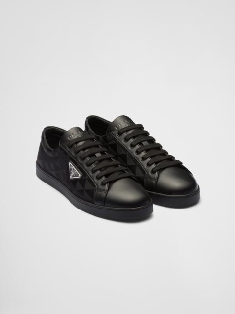 Leather and Re-Nylon sneakers