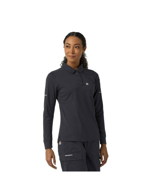 Carhartt Women's Rugged Flex® RSCU Heavyweight Long Sleeve Polo Scrub Top