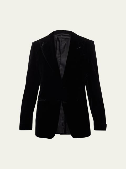 TOM FORD Men's Wool-Silk Velvet Cocktail Jacket