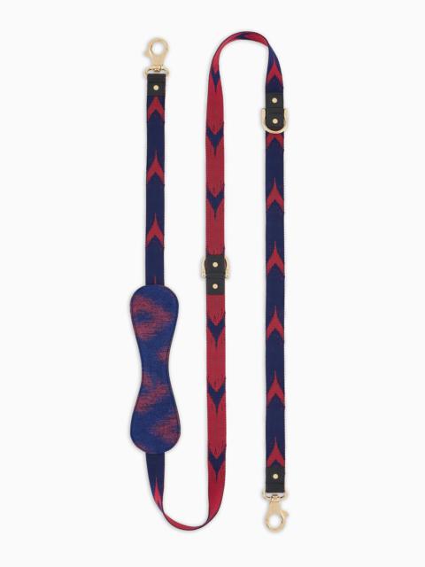 GIORGIO ARMANI Poldo x Giorgio Armani leash in Ikat jacquard and leather