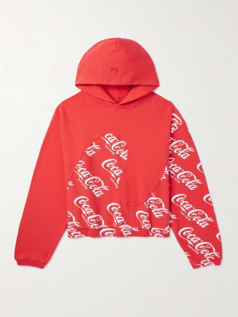 ERL + Coca-Cola Panelled Printed Cotton-Jersey Hoodie