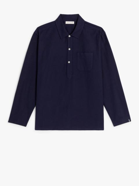 Mackintosh MILITARY NAVY COTTON SHIRT | GSM-201