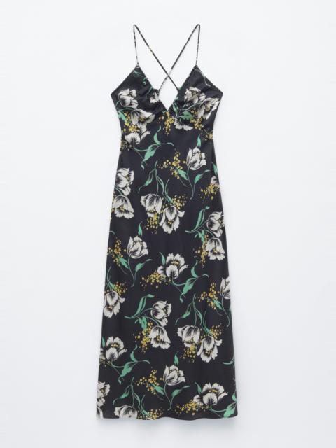 & Other Stories Satin Slip Midi Dress