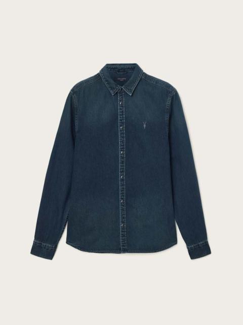 ALLSAINTS GLEASON RAMSKULL DENIM SHIRT