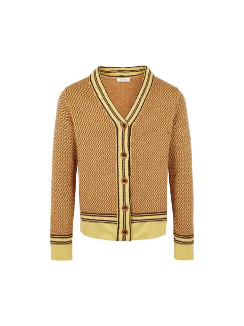 WALES BONNER Clarinet Jacquard-Knit Recycled Cashmere-Blend Cardigan