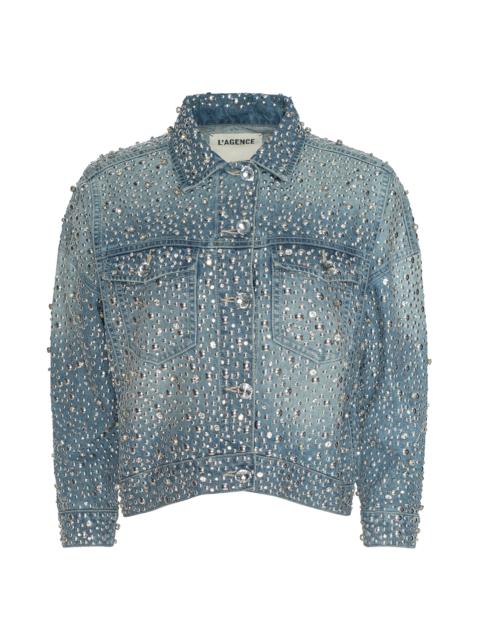 L'AGENCE Vangie Embellished Jean Jacket